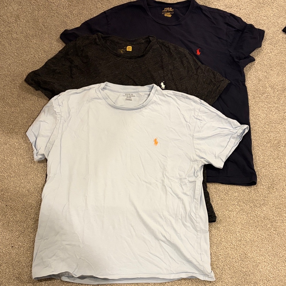 Polo by Ralph Lauren Short Sleeve Tees - Light Blue, Dark Gray, Navy